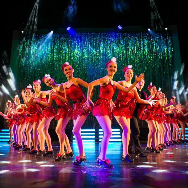 Tap dance, red costumes