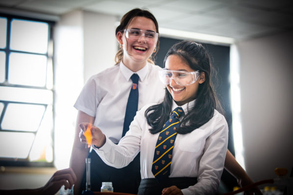 pupils in sciences class